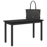 Vidaxl bank zwart eiken 80 x 35 x 45 cm bewerkt hout