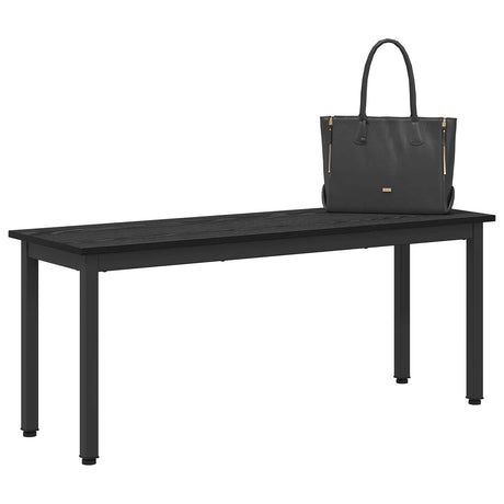 Vidaxl bank zwart eiken 110 x 35 x 45 cm bewerkt hout
