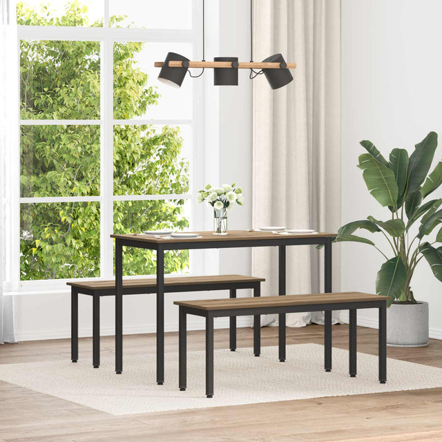 Vidaxl bank artisanaal eiken 110 x 35 x 45 cm bewerkt hout