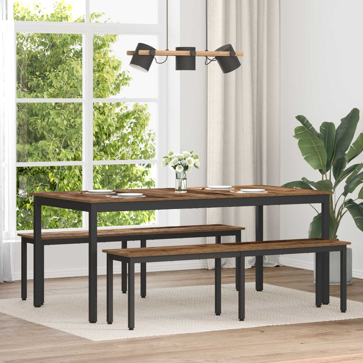 Vidaxl bank oudhout 160 x 35 x 45 cm bewerkt hout