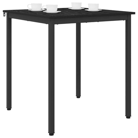 Vidaxl eettafels 70 x 70 x 75 cm bewerkt hout zwart eiken vierkant