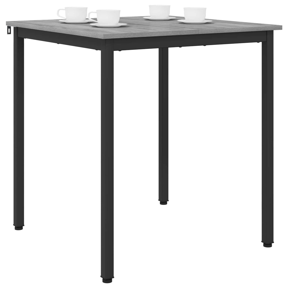 Vidaxl eettafels 70 x 70 x 75 cm bewerkt hout grijs sonoma vierkant