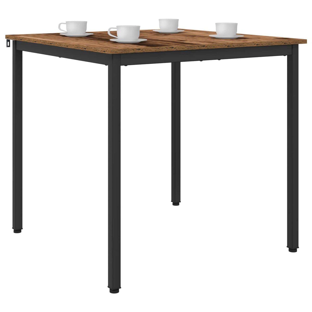 Vidaxl eettafels 80 x 80 x 75 cm bewerkt hout eikenhout vierkant