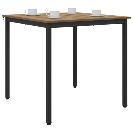 Vidaxl eettafels 80 x 80 x 75 cm bewerkt hout artisanaal eiken