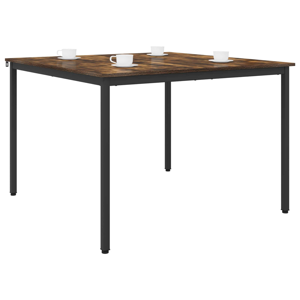 Vidaxl eettafels 110 x 110 x 75 cm bewerkt hout gerookt eiken