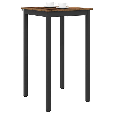 Vidaxl staande bartafel bewerkt hout vierkant