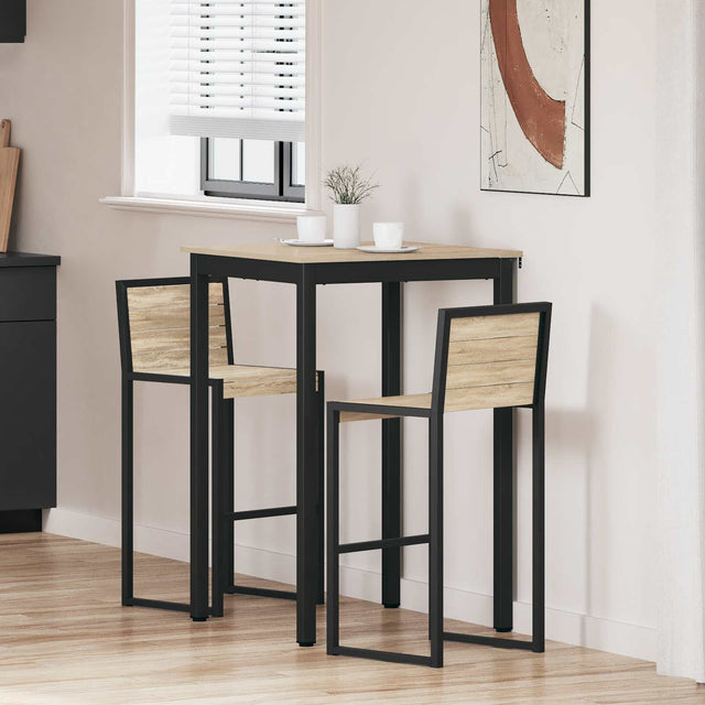 Vidaxl staande bartafel bewerkt hout vierkant