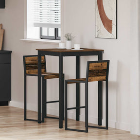 Vidaxl staande bartafel bewerkt hout vierkant
