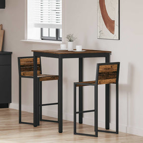 Vidaxl staande bartafel bewerkt hout vierkant