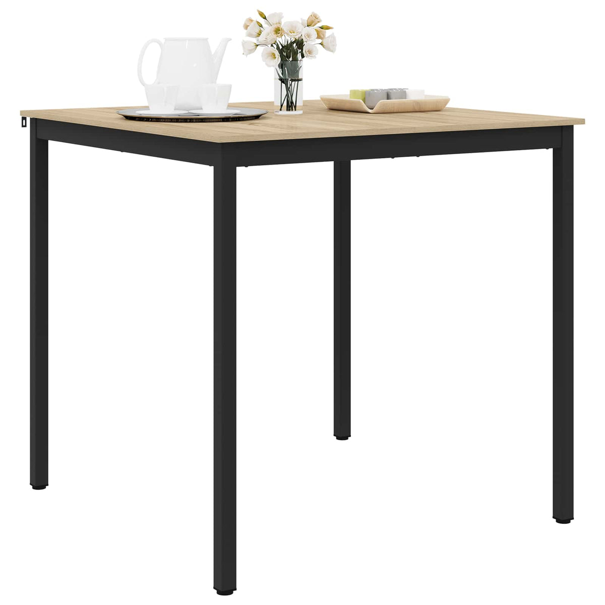 Vidaxl staande bartafel bewerkt hout vierkant