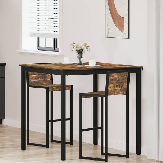 Vidaxl staande bartafel bewerkt hout vierkant
