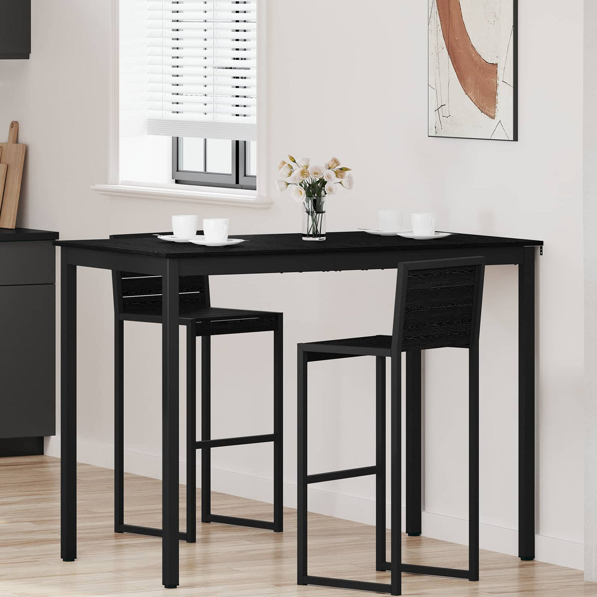 Vidaxl staande bartafel bewerkt hout rechthoekig