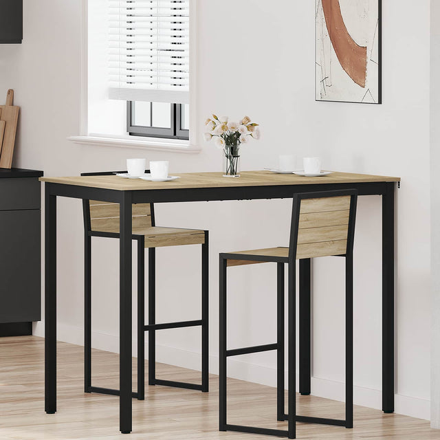 Vidaxl staande bartafel bewerkt hout rechthoekig