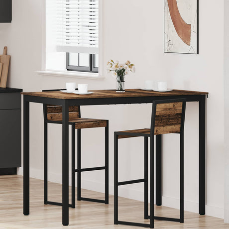 Vidaxl staande bartafel bewerkt hout rechthoekig
