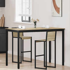 Vidaxl staande bartafel bewerkt hout rechthoekig