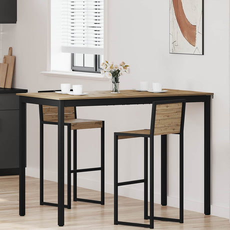 Vidaxl staande bartafel bewerkt hout rechthoekig