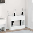 Vidaxl paraplu standaard met opslag wit 65 x 24 x 50 cm bewerkt hout