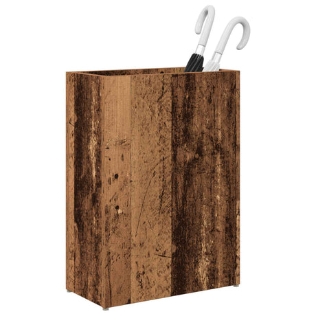 Vidaxl paraplu standaard oudhout 40 x 20 x 55,5 cm bewerkt hout