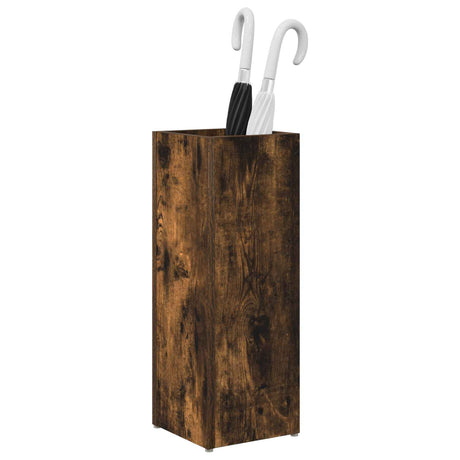 Vidaxl paraplu standaard gerookt eiken 20 x 20 x 55,5 cm bewerkt hout