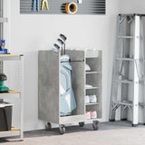 Vidaxl golfkast met wiel effen beton grijs 65 x 45 x 98 cm