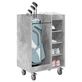 Vidaxl golfkast met wiel effen beton grijs 65 x 45 x 98 cm