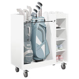 Vidaxl golfkast met wiel effen wit 90 x 45 x 98 cm