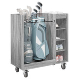 Vidaxl golfkast met wiel effen grijs sonoma 90 x 45 x 98 cm
