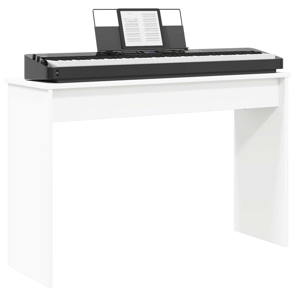 Vidaxl keyboardstand wit 100 x 32 x 64 cm bewerkt hout