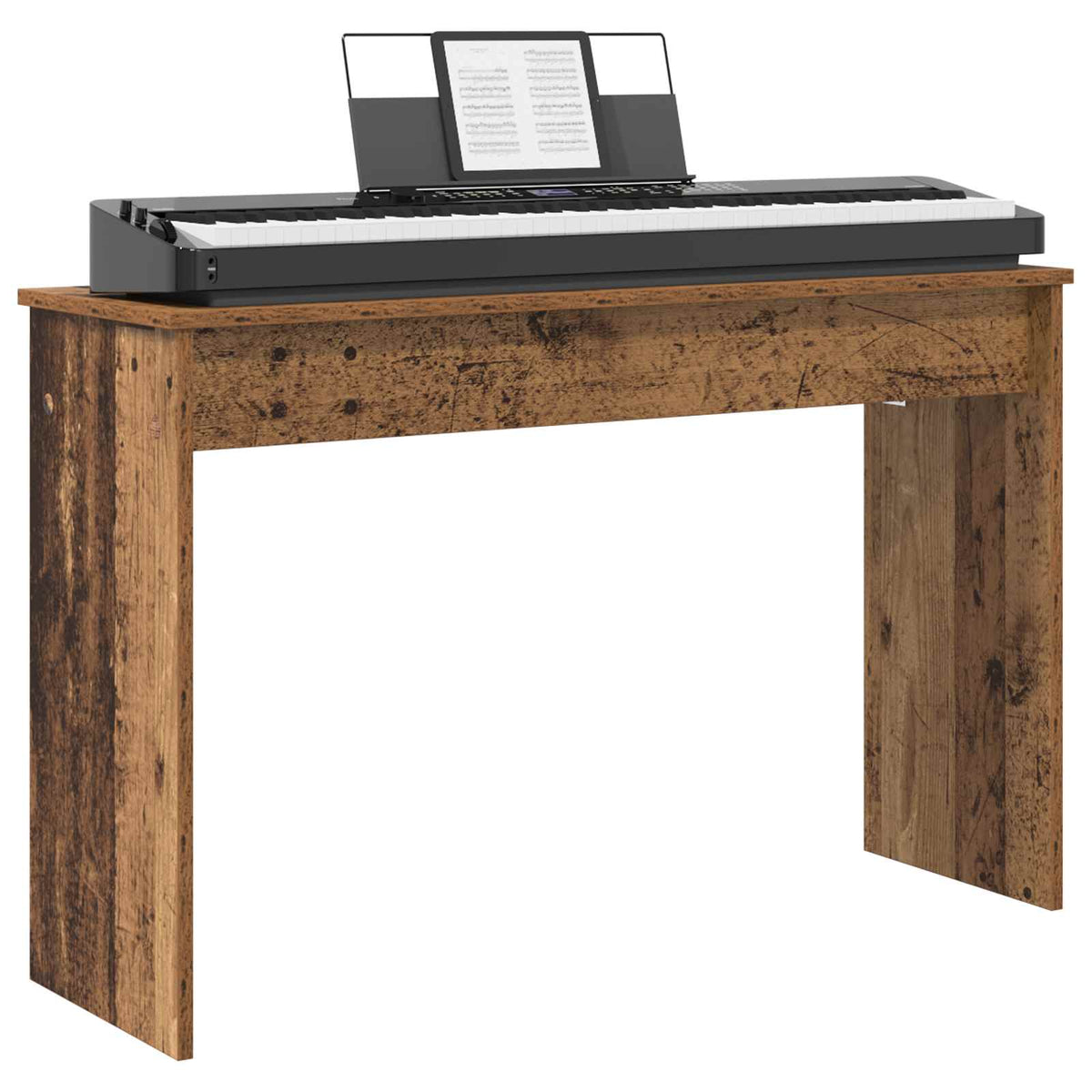 Vidaxl keyboardstand oudhout 100 x 32 x 64 cm bewerkt hout