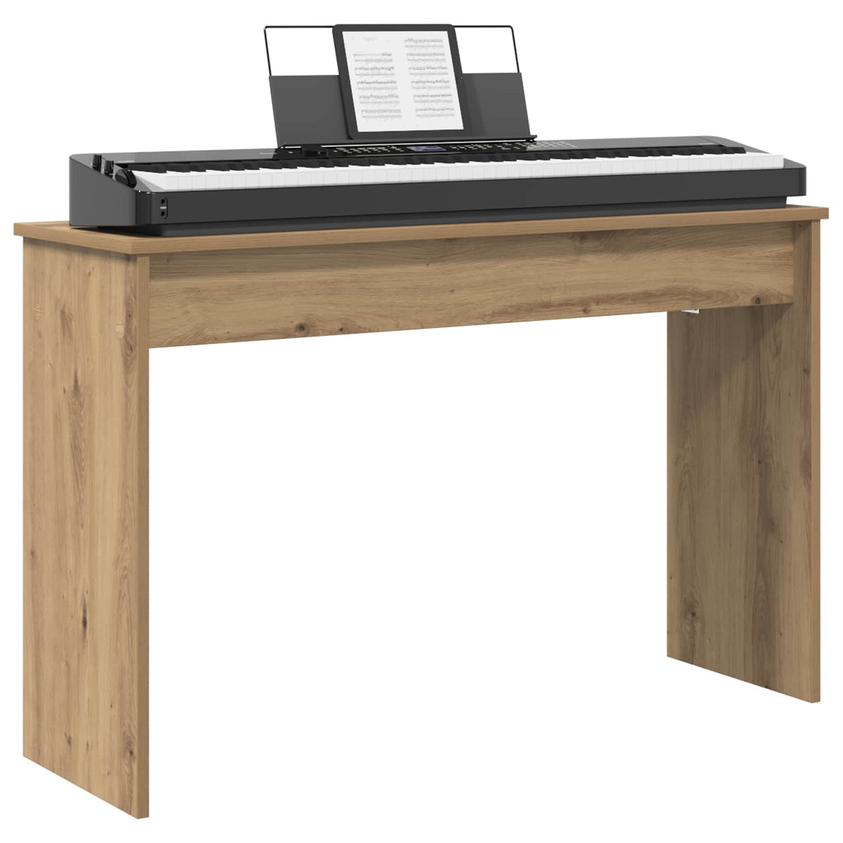Vidaxl keyboardstand artisan eiken 100 x 32 x 64 cm bewerkt hout