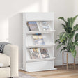 Vidaxl tijdschrift rek wit 70 x 41 x 126 cm bewerkt hout