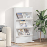 Vidaxl tijdschrift rek wit 70 x 41 x 126 cm bewerkt hout