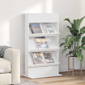 Vidaxl tijdschrift rek wit 70 x 41 x 126 cm bewerkt hout