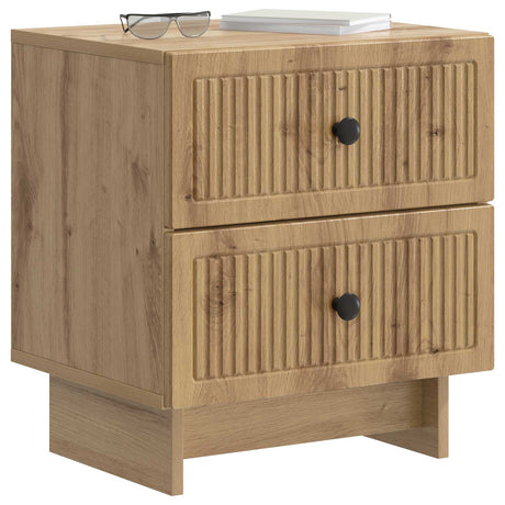 Vidaxl nachtkastje artisanaal eiken 43 x 34,5 x 47,5 cm bewerkt hout