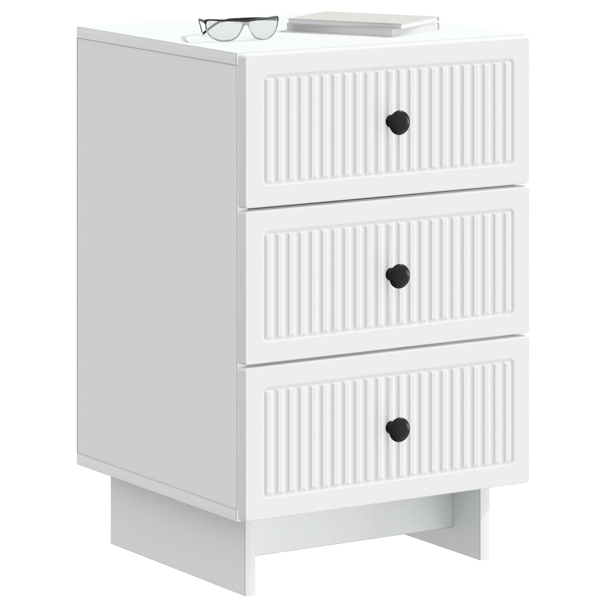 Vidaxl nachtkastje met lade wit 43 x 41 x 66,5 cm bewerkt hout