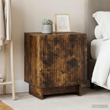 Vidaxl nachtkastje 2 st gerookt eiken 43 x 34,5 x 50 cm bewerkt hout