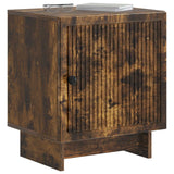 Vidaxl nachtkastje 2 st gerookt eiken 43 x 34,5 x 50 cm bewerkt hout