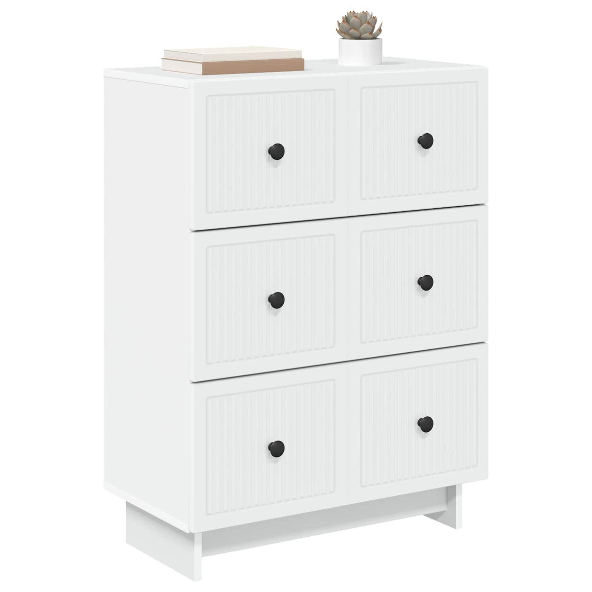 Vidaxl ladenkast wit 66 x 34,5 x 90 cm bewerkt hout