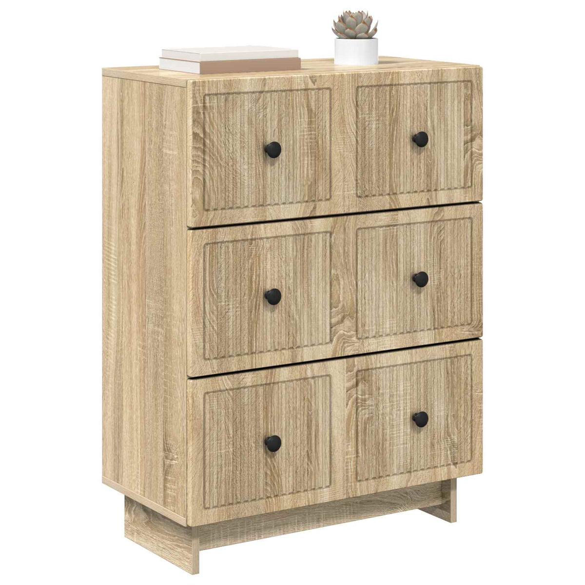 Vidaxl ladenkast 66 x 34,5 x 90 cm bewerkt hout sonoma eiken