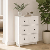 Vidaxl ladenkast 66 x 34,5 x 90 cm bewerkt hout hoogglans wit