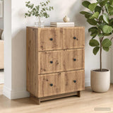 Vidaxl ladenkast 66 x 34,5 x 90 cm bewerkt hout artisanaal eiken