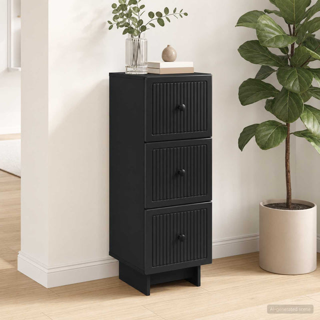Vidaxl ladenkast zwart 33 x 34,5 x 90 cm bewerkt hout