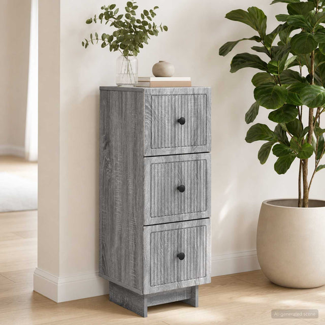 Vidaxl ladenkast grijs sonoma 33 x 34,5 x 90 cm bewerkt hout