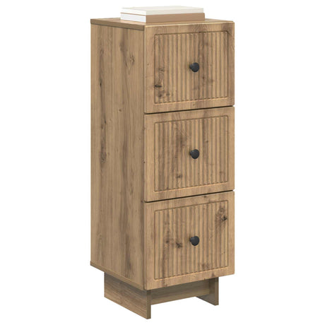 Vidaxl ladenkast 33 x 34,5 x 90 cm bewerkt hout artisanaal eiken