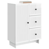 Vidaxl dressoir met lade hoogglans wit 66 x 34,5 x 90 cm bewerkt hout