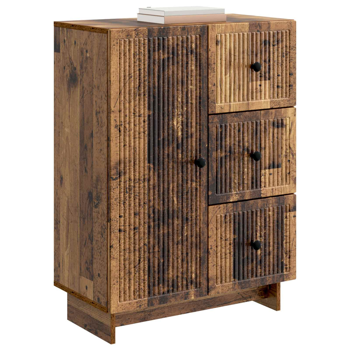Vidaxl dressoir met lade oud hout 66 x 34,5 x 90 cm bewerkt hout