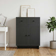 Vidaxl dressoir zwart 66 x 34,5 x 90 cm bewerkt hout