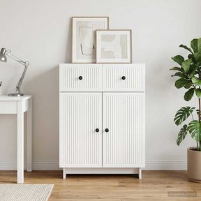 Vidaxl dressoir hoogglans wit 66 x 34,5 x 90 cm bewerkt hout