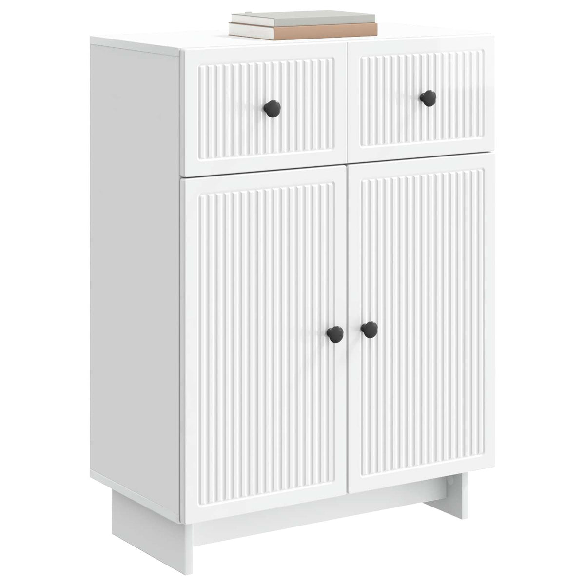 Vidaxl dressoir hoogglans wit 66 x 34,5 x 90 cm bewerkt hout
