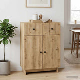 Vidaxl dressoir artisanaal eiken 66 x 34,5 x 90 cm bewerkt hout